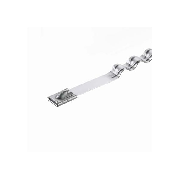 Cable Tie, 10-1/2 in L, 2.70 in Max Bundle Dia., Silver, 304 Stainless Steel, 200 lb Strength